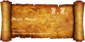 Must Masa névjegykártya